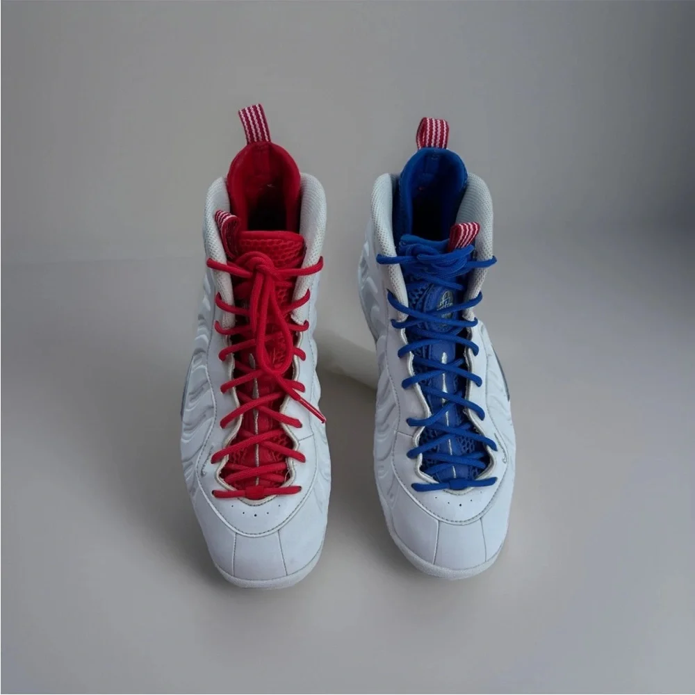 Nike Little Posite One Moon Basketball Shoes Sneakers Youth Size 6.5 White